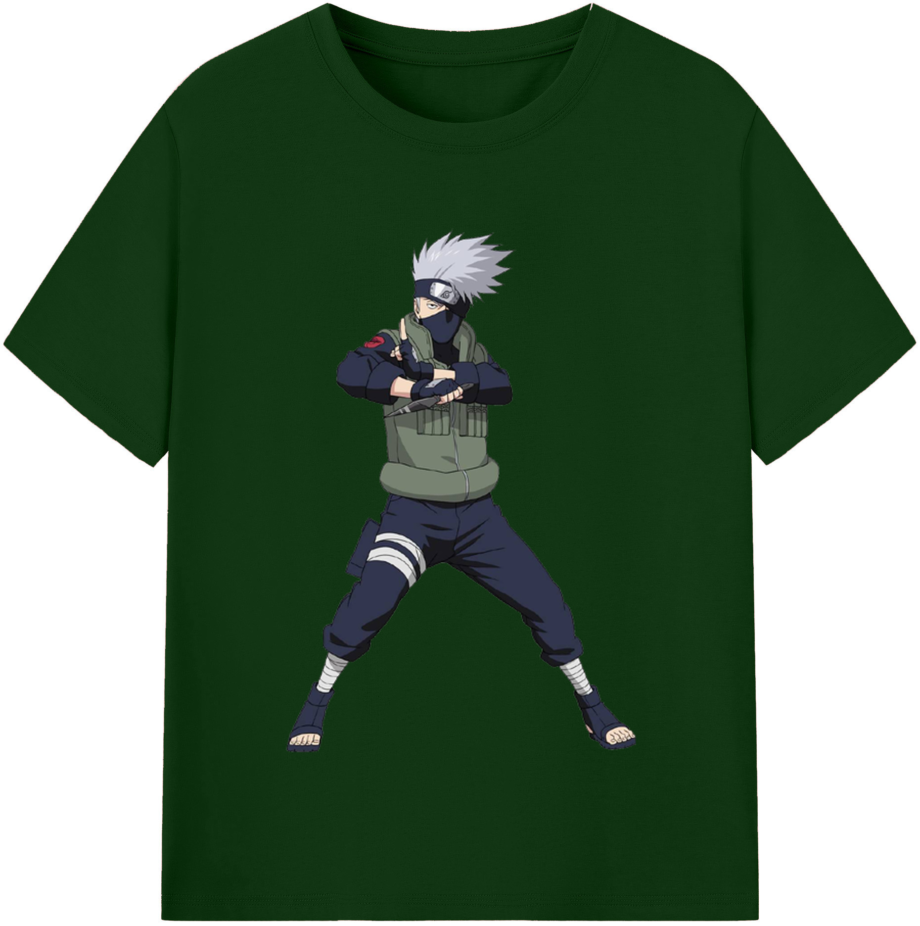 （画像用） NARUTO -ナルト- はたけ カカシ Hatake Kakashi 綿100％半袖Tシャツ（フロントプリント）